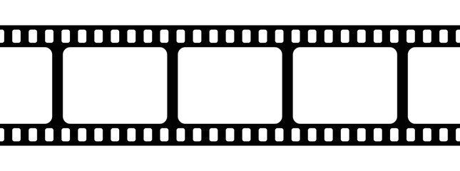 Film strip vector illustration. Retro cinema movie filmstrip design.
