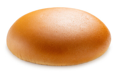 Freshly baked Hamburger bread isolated on white background, Hamburger bread on white With work path.