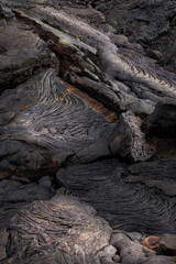 Recent Pahoehoe lava flow, Sullivan Bay, Santiago Island, Galapagos Islands, Ecuador.