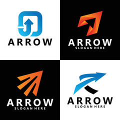 set of arrow logo vector design