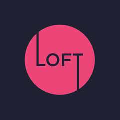 loft text logo design template © arbain