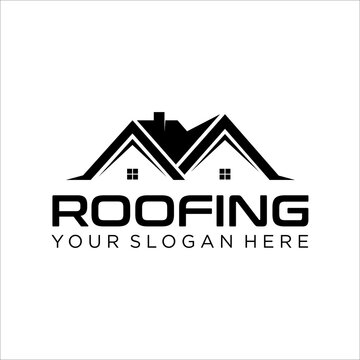 Roofing House premium house mortgage logo vector