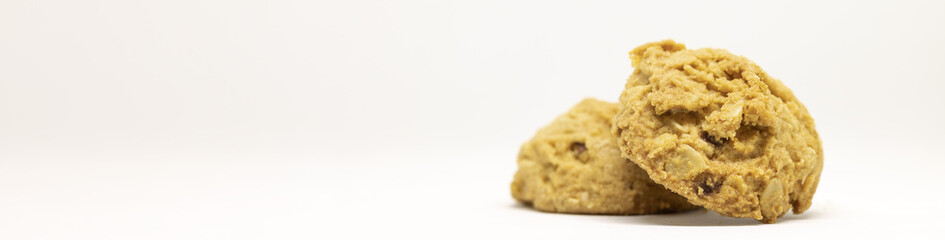 cookies isolated on a white background with copy space for text