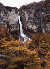 waterfall in autumn