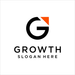 G Letter  Growth Logo Vector Template