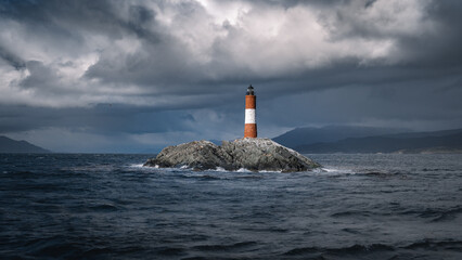 lighthouse les eclaireurs after a storme
