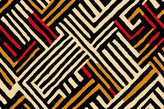 Abstract decorative textile texture linen checkered concept geo art runner rug pattern design for scarf, carpet, curtain, curtain, pillow . home textile digital 2d