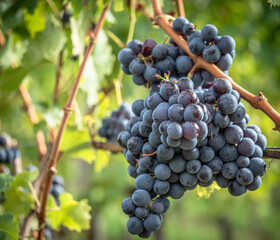 Reife Trauben am Weinstock
