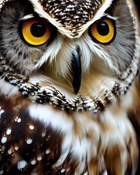 Close Up Portrait of an Owl
