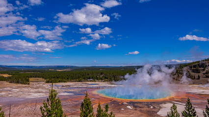 Yellowstone National Park / Grand Prismatic Spring　展望台から　イエローストーン