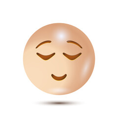 Smile. Vector illustration. emoji. 3D emoticon for web. Vector Emoticon. for ui interface