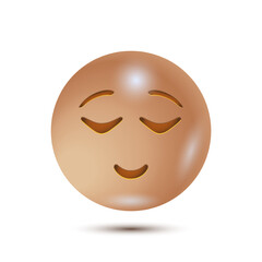 Fototapeta premium Smile. Vector illustration. realistic emoticon. 3D emoticon for web. Vector Emoji. for web interface