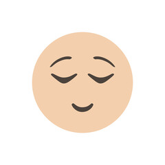 Smile. Vector illustration. emoji. isolated in white background. Vector Emoticon. for interface