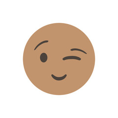 Winky face signals a joke or a hidden meaning. Vector illustration. smiling emoticon character design. Isolated 3D. Vector Emoticon. for web interface
