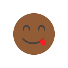 Tasty, deliciuos, yum. Vector illustration. emoji. Isolated 3D. Vector Emoji. for ui interface
