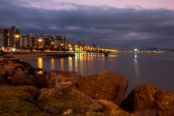view of the city of the North Seaside Avenue in Florianópolis, Santa Catarina, Brazil