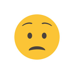 Frowning face. Megafrown, disappointment. funny yellow emoticon. emoji. Isolated 3D. for emoticon characters design collection. for ui interface