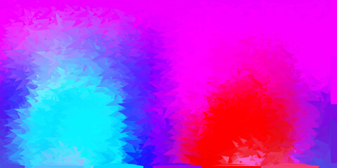 Light blue, red vector triangle mosaic pattern.