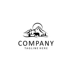 Fototapeta na wymiar Peak logo design icon tamplate