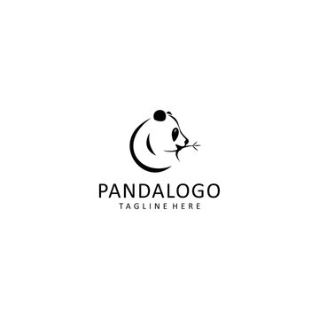 Panda logo design icon tamplate