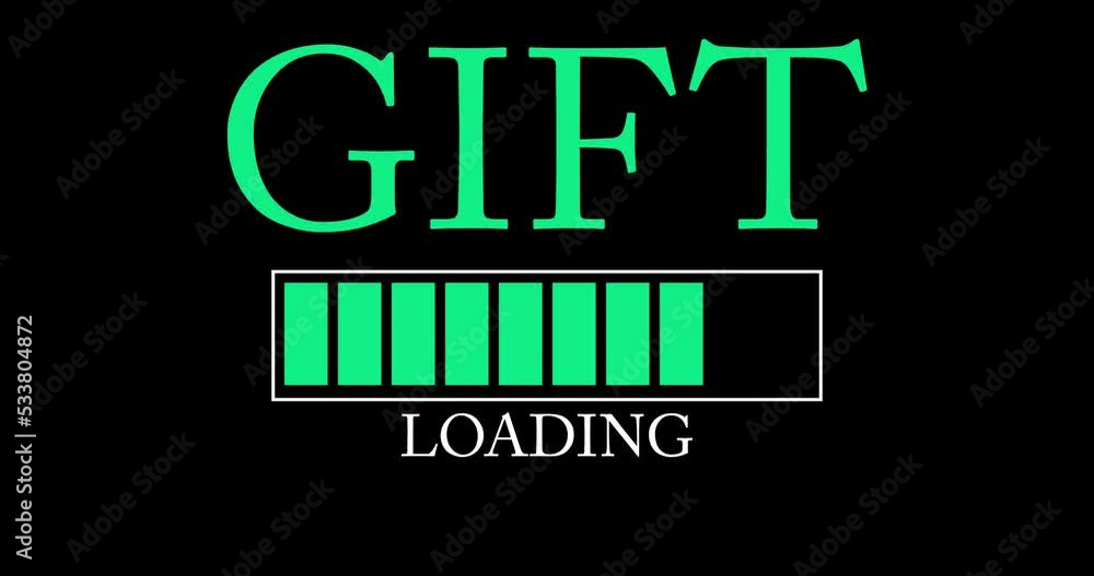 Aufkleber gift text with loading, downloading, uploading bar indicator. download, upload on computer screen.