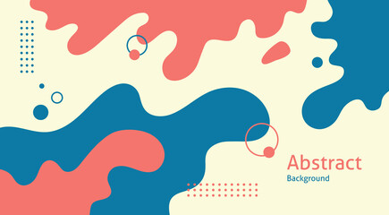 Liquid Waves Color Background Minimal Style Vector Illustration. Abstract Colorful Blobs Background