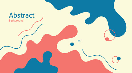 Liquid Waves Color Background Minimal Style Vector Illustration. Abstract Colorful Blobs Background