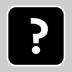 Question mark, FAQ sign, Help symbol, vector mark symbols. White outline design. Isolated icon.