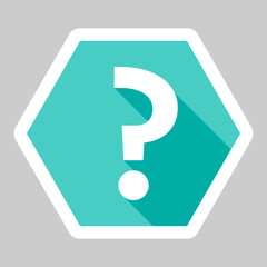 Question mark, FAQ sign, Help symbol, vector mark symbols light blue style. White stroke design. Isolated icon.