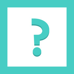 Question mark, FAQ sign, Help symbol, vector mark symbols light blue style. Isolated icon.