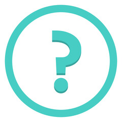 Question mark, FAQ sign, Help symbol, vector mark symbols light blue style. Isolated icon.