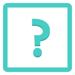 Question mark, FAQ sign, Help symbol, vector mark symbols light blue style. Isolated icon.