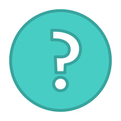 Question mark, FAQ sign, Help symbol, vector mark symbols light blue style. Isolated icon.