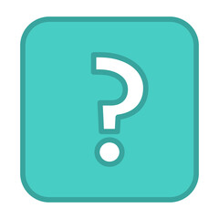 Question mark, FAQ sign, Help symbol, vector mark symbols light blue style. Isolated icon.