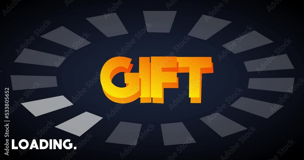 Aufkleber gift text with loading, downloading, uploading bar indicator. download, upload on computer screen.