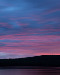 Pink Sunset over the lake