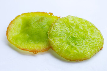 Deep fried rice flour pandan flavour