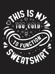 Winter t shirt design, winter element