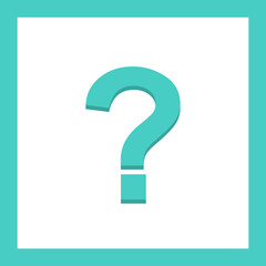 Question mark, FAQ sign, Help symbol, vector mark symbols light blue style. Isolated icon.