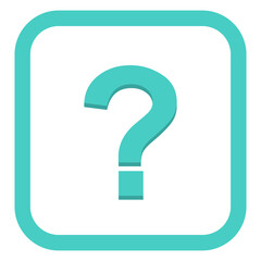 Question mark, FAQ sign, Help symbol, vector mark symbols light blue style. Isolated icon.