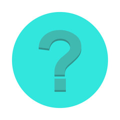 Question mark, FAQ sign, Help symbol, vector mark symbols light blue style. Isolated icon.