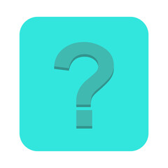 Question mark, FAQ sign, Help symbol, vector mark symbols light blue style. Isolated icon.