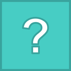 Question mark, FAQ sign, Help symbol, vector mark symbols light blue style. Isolated icon.