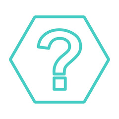 Question mark, FAQ sign, Help symbol, vector mark symbols light blue style. Isolated icon.