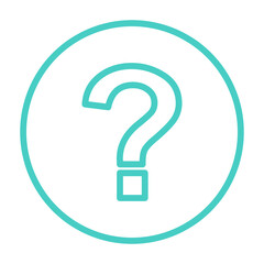 Question mark, FAQ sign, Help symbol, vector mark symbols light blue style. Isolated icon.