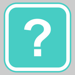 Question mark, FAQ sign, Help symbol, vector mark symbols light blue style. Isolated icon.