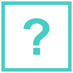 Question mark, FAQ sign, Help symbol, vector mark symbols light blue style. Isolated icon.