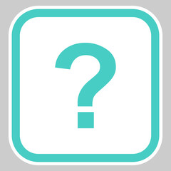 Question mark, FAQ sign, Help symbol, vector mark symbols light blue style. Isolated icon.