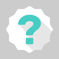 Question mark, FAQ sign, Help symbol, vector mark symbols light blue style. Isolated icon.