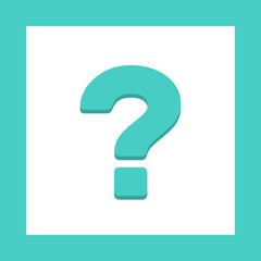 Question mark, FAQ sign, Help symbol, vector mark symbols light blue style. Isolated icon.